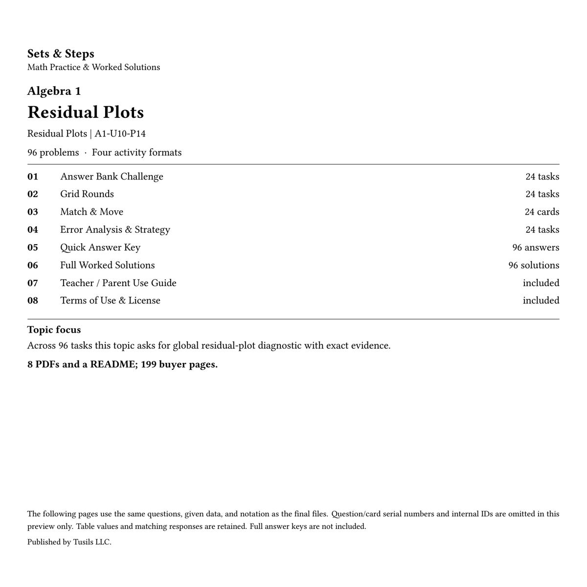 Residual Plots | Algebra 1 | 96 Problems — 01_Cover.png