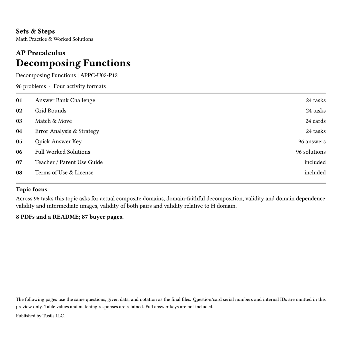 Decomposing Functions | Precalculus | 96 Problems — 01_Cover.png